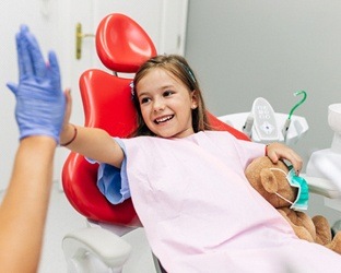 Child at emergency dentist in Hamilton