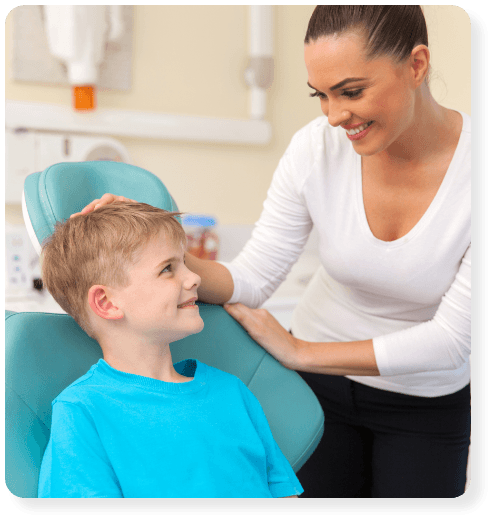 staff member smiling with patient
