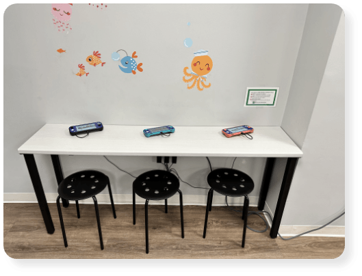 desk in waiting room in hamilton