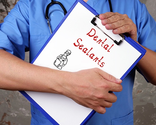 Dental sealants clipboard