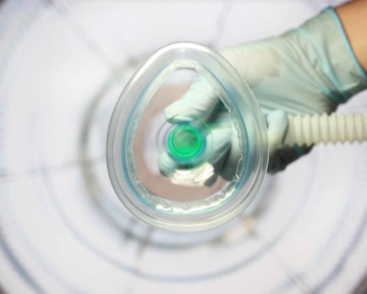 Inside of an oxygen mask